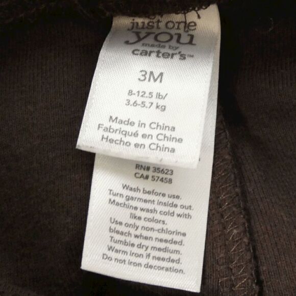 Carter's Thanksgiving Football Long Sleeve Cotton Outfit Set Size 3M - Picture 9 of 9